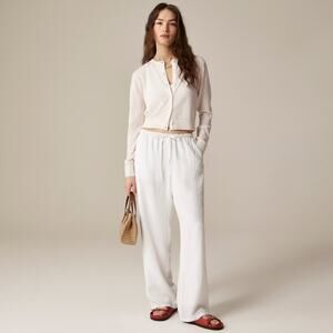 J. Crew Women's Featherweight Cashmere Cardigan Sweater Snow Size Small NWOT